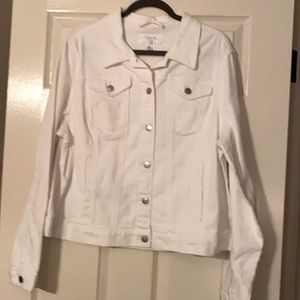 White jean jacket XXL